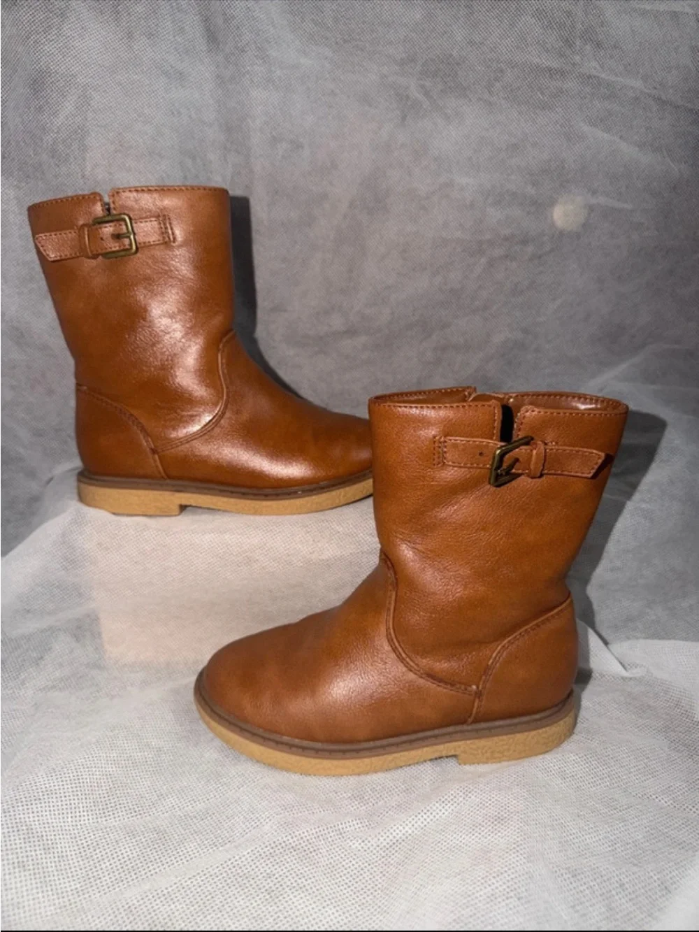 Little girls cat and jack  Mid-Calf Tan Leather Boots size 10 - Classic Casual